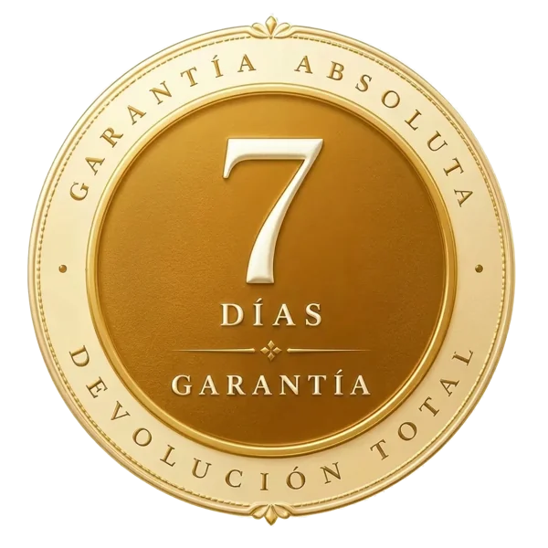 Sello de garantía absoluta de 7 días con devolución total